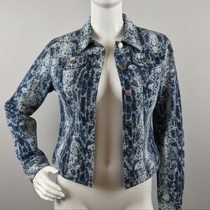 Baby Phat Blue Patterned Jean Jacket